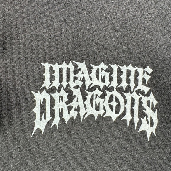 Imagine Dragons Hoodie Youth L Concert Tour Black Pullover Sweatshirt Blend Pop - Picture 8 of 8